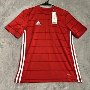Adidas Shirt Youth Large Red AEROREADY Soccer Football Training Top Tee New